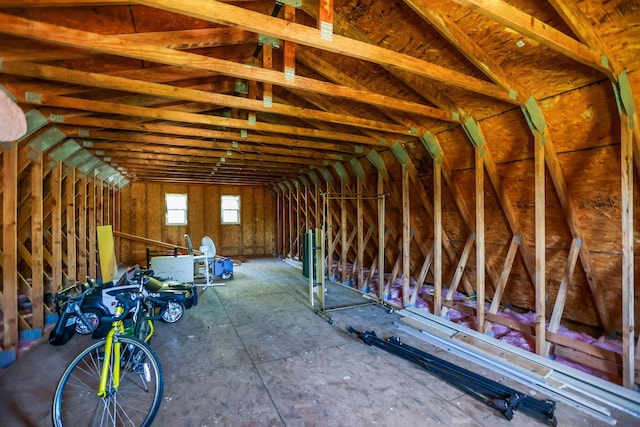 view of attic