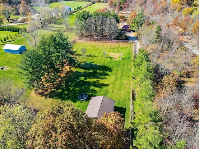 drone / aerial view featuring a rural view