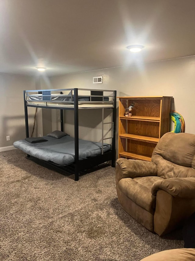 view of carpeted bedroom