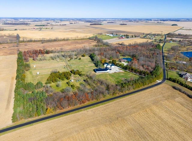 drone / aerial view featuring a rural view