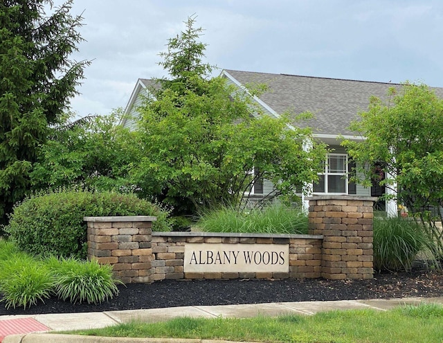 view of community sign