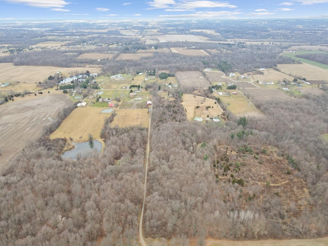 aerial view with a rural view