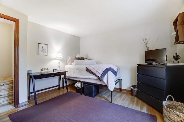 bedroom featuring wood-type flooring