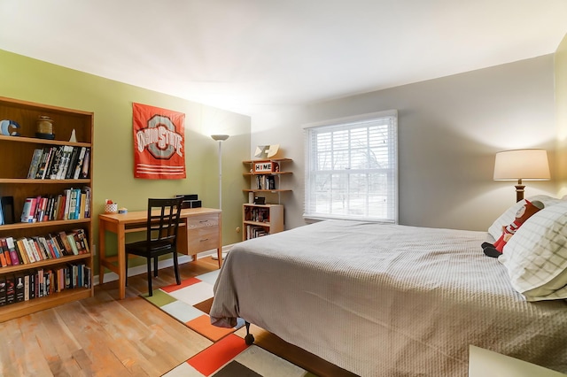 bedroom featuring light hardwood / wood-style floors