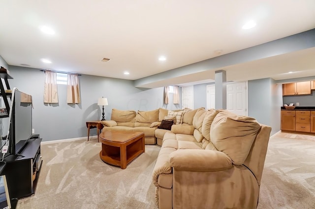 view of carpeted living room