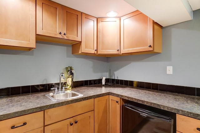 kitchen featuring sink and black dishwasher