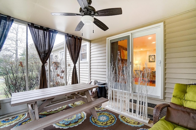 view of sunroom / solarium