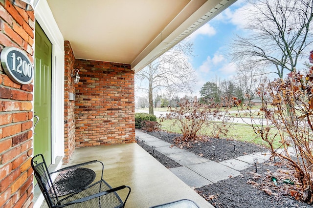 view of patio / terrace featuring covered porch