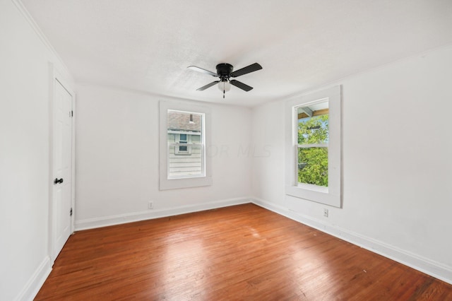 1366 Oakwood Ave, Columbus, OH 43206 - spare room with ceiling fan and wood finished floors