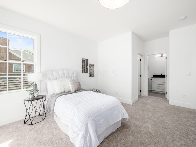 view of carpeted bedroom