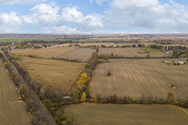 aerial view featuring a rural view