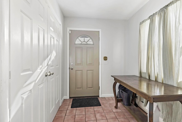 view of tiled foyer