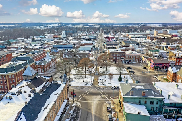 view of snowy aerial view