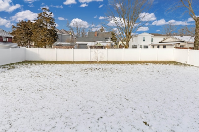 view of snowy yard