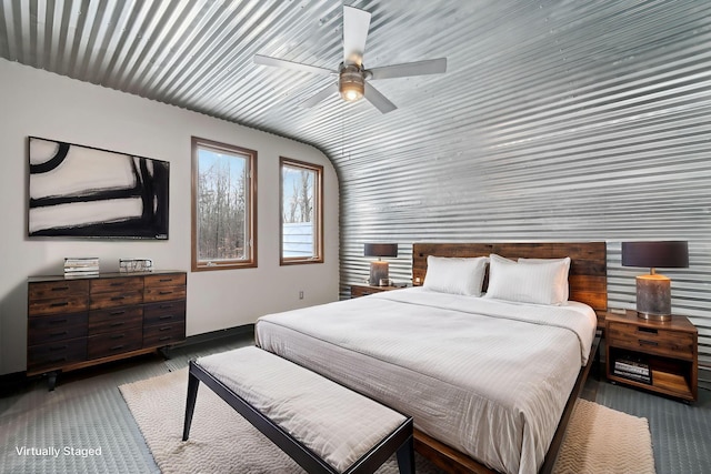 bedroom with a ceiling fan