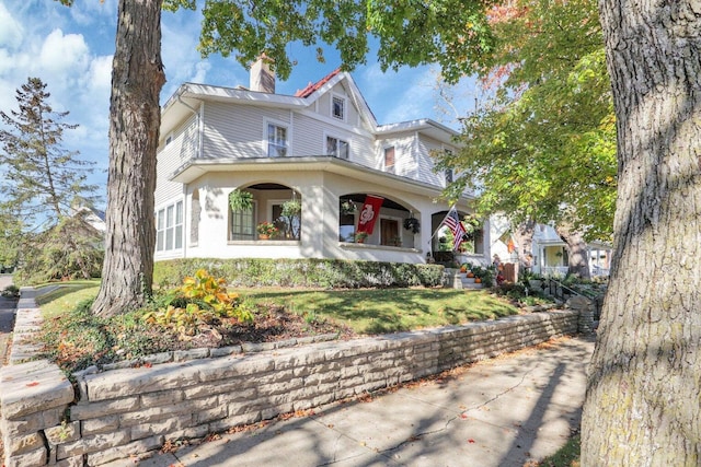 view of front of house featuring covered porch