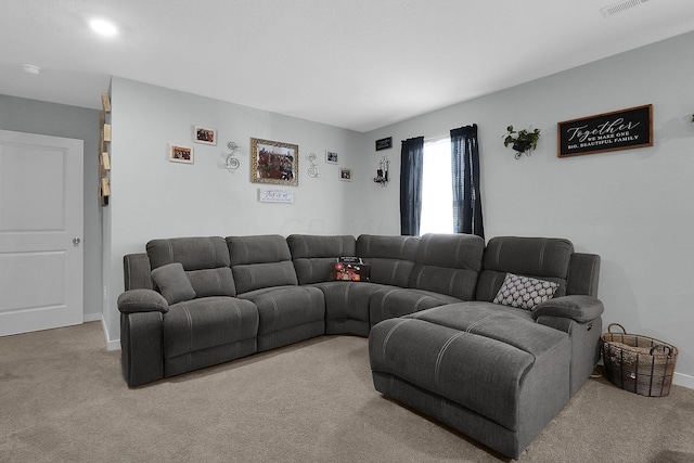 view of carpeted living room