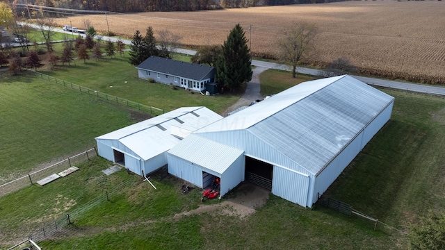 bird's eye view with a rural view