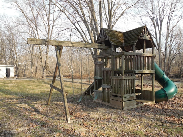 view of jungle gym