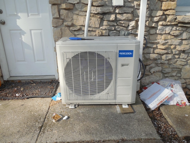 exterior details featuring ac unit