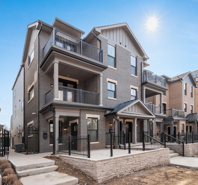 view of front of house with central AC