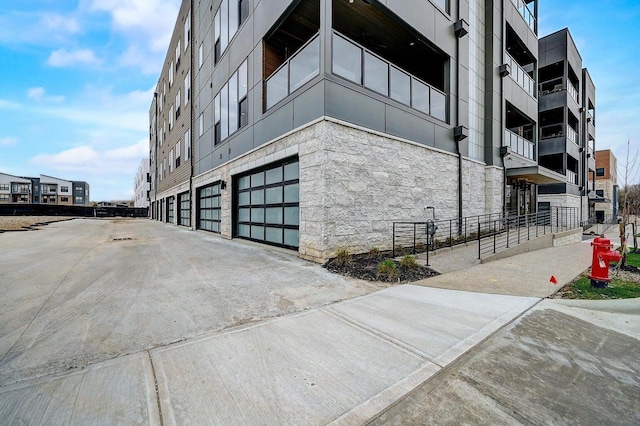 view of building exterior with a garage