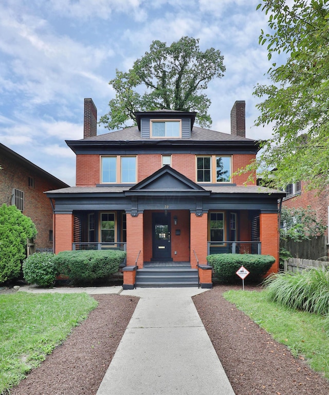 view of front of house featuring covered porch