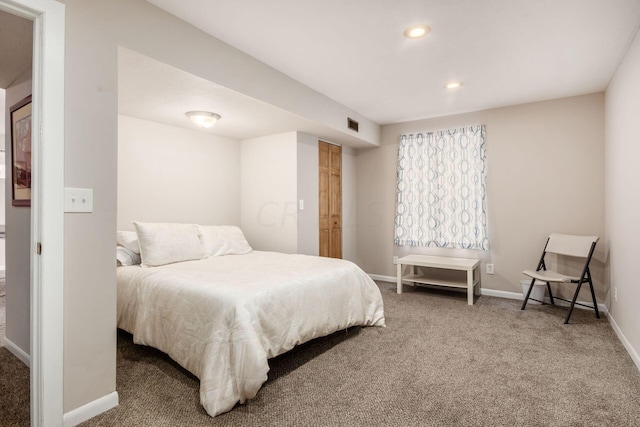 view of carpeted bedroom