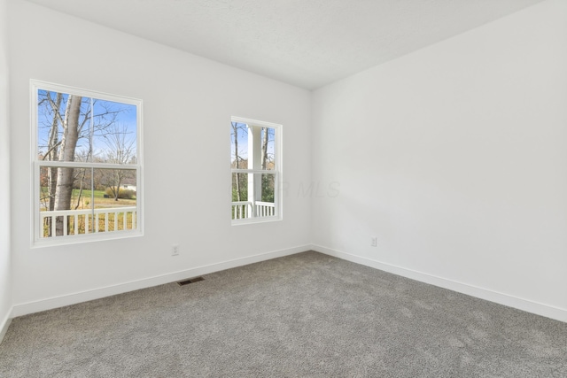 view of carpeted spare room