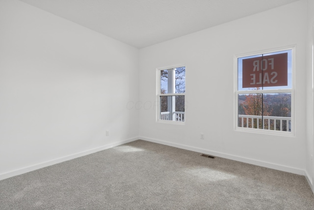 unfurnished room featuring carpet flooring