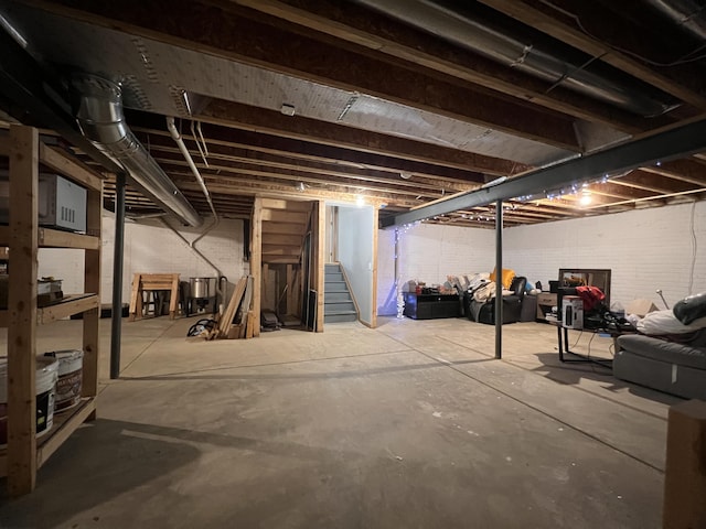 view of basement