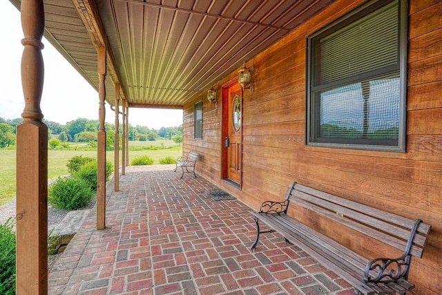 view of patio / terrace with a porch