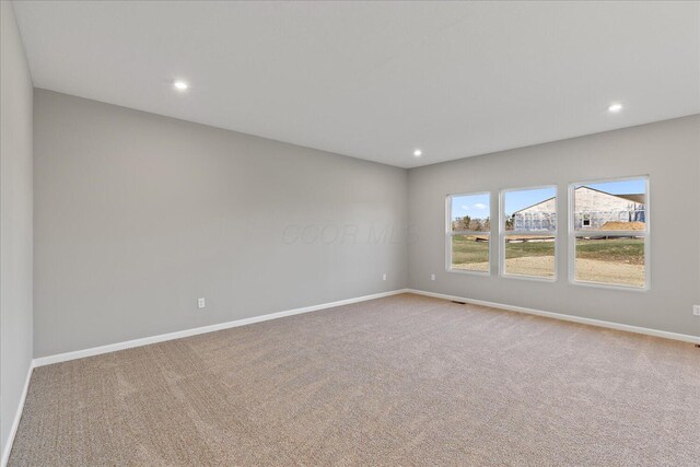 view of carpeted empty room