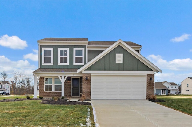 view of front of home with a front yard