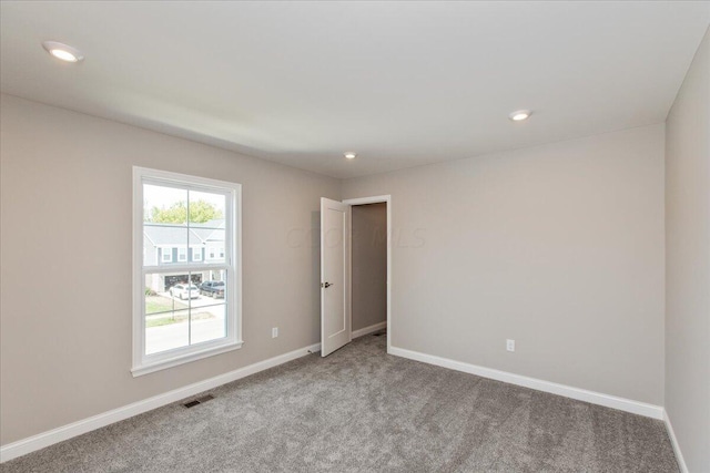 view of carpeted empty room