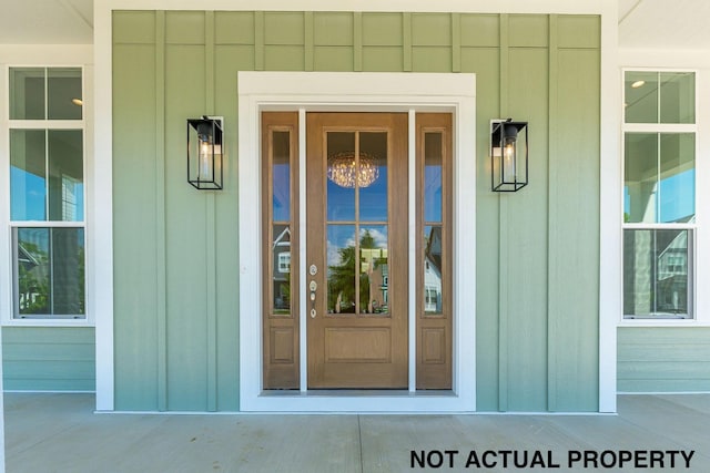 view of doorway to property