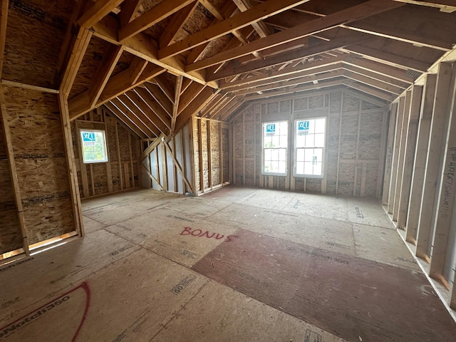 view of attic