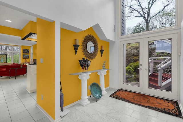 6730 Dublin Rd, Dublin, OH 43017 - entryway with plenty of natural light, a high ceiling, and french doors