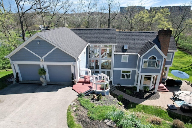6730 Dublin Rd, Dublin, OH 43017 - view of front of property with a wooden deck