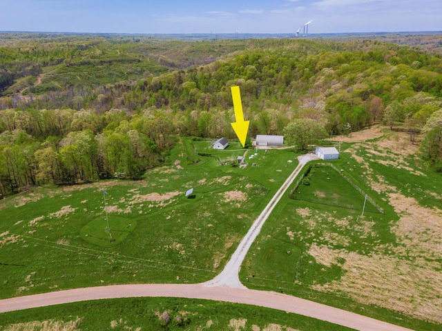 birds eye view of property