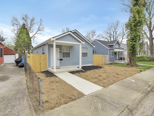 bungalow-style house with a porch