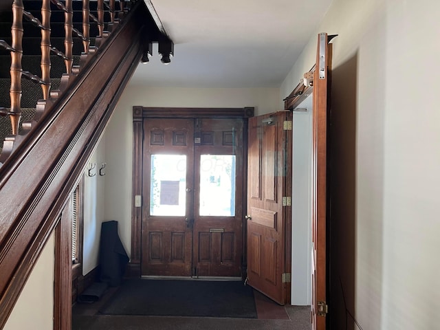 foyer with french doors