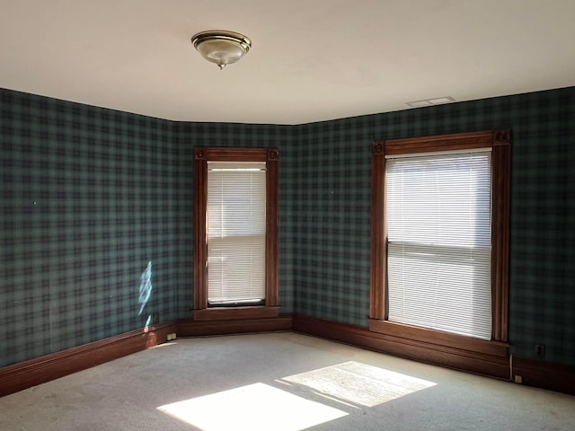 view of carpeted empty room