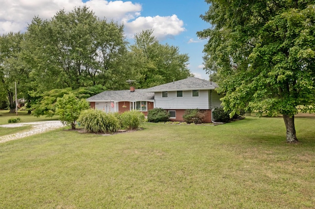 exterior space featuring a front lawn