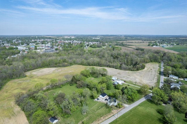 drone / aerial view with a rural view