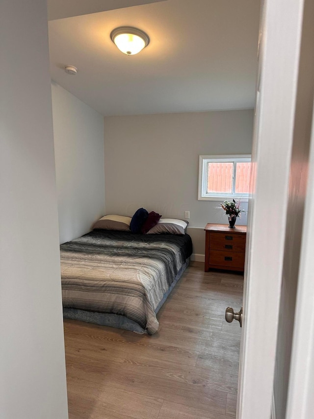 bedroom featuring light hardwood / wood-style floors