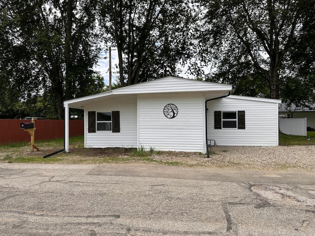 view of front of home