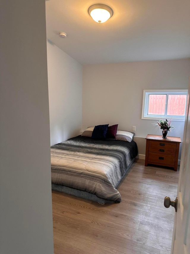 bedroom featuring light hardwood / wood-style flooring