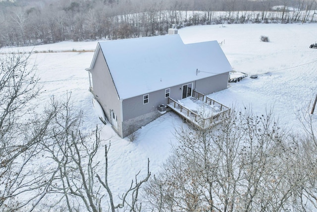 view of snowy aerial view