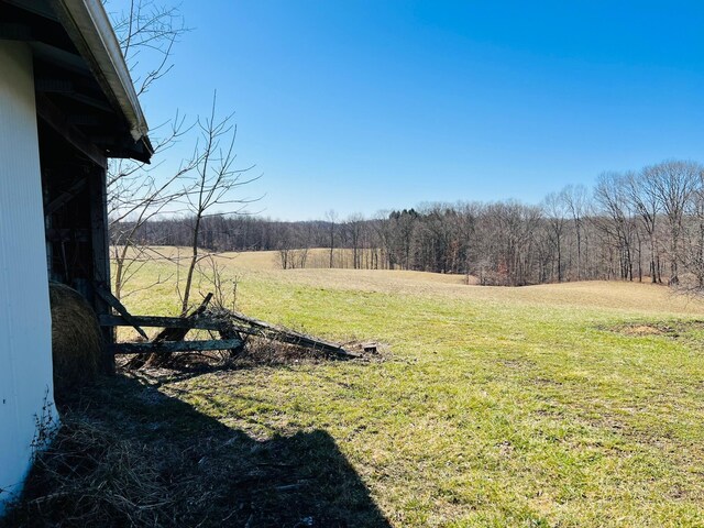 view of yard featuring a rural view